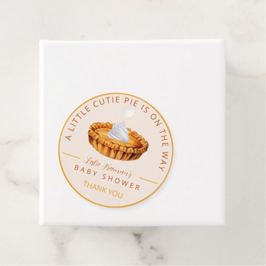 Cutie Pie Baby shower Bedankt Label (In situ)