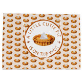 Cutie Pie Baby shower d'automne Grand sac cadeau (Dos)