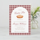 Cutie Pie Baby shower Invitation Kaart (Staand voorkant)