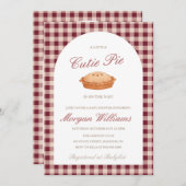 Cutie Pie Baby shower Invitation Kaart (Voorkant / Achterkant)