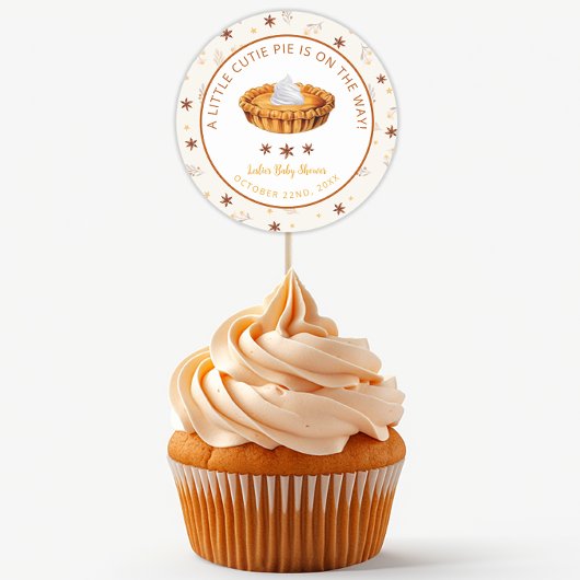 Cutie Pie Baby shower Ronde Sticker