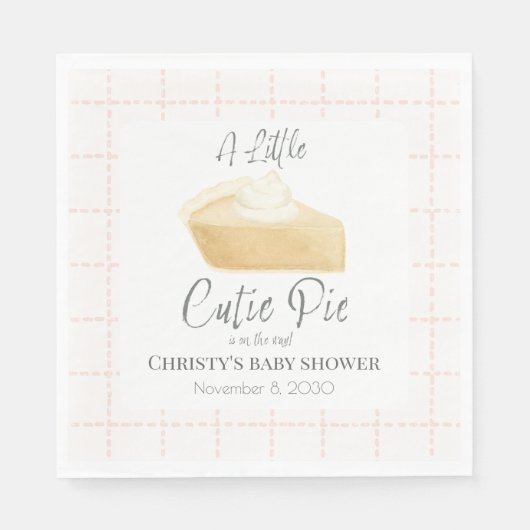 Cutie Pie Baby shower servetten - Herfst Party Tab (Voorkant)