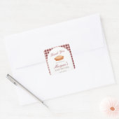 Cutie Pie Baby shower Vierkante Sticker (Envelop)