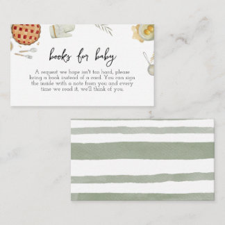 Cutie Pie Baking Boeken voor Baby shower Informatiekaartje