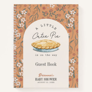 Cutie Pie Bloemen Meisje Baby shower Gastboek Notitieboek