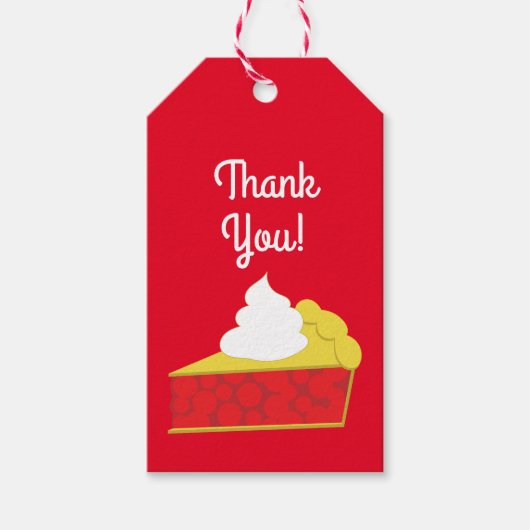 Cutie Pie Cherry 1st Birthday Party Theme Cadeaulabel (Voorkant)