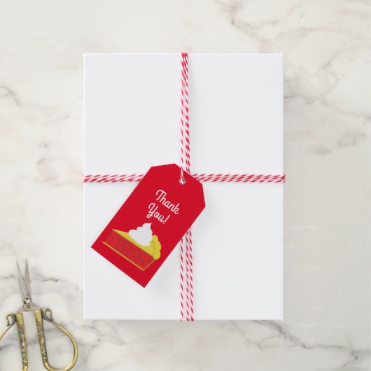 Cutie Pie Cherry verjaardagsfeestje Cadeaulabel (Met Touw)