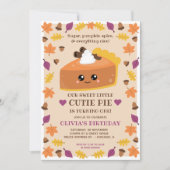Cutie Pie Fall Anniversaire Invitation (Devant)