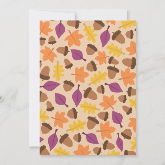 Cutie Pie Fall Anniversaire Invitation (Dos)