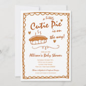Cutie Pie Fall Baby Shower Invitation (Devant)