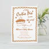 Cutie Pie Fall Baby Shower Invitation (Debout devant)