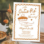 Cutie Pie Fall Baby Shower Invitation Kaart