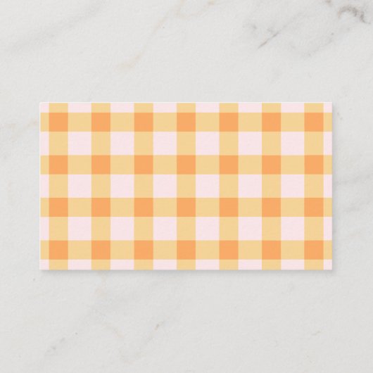 Cutie Pie Gingham Herfst Baby shower Luier Raffle Informatiekaartje (Achterkant)