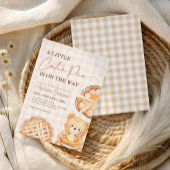 Cutie Pie Gingham Teddy Bear Herfst Baby shower Kaart