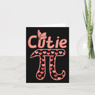 Cutie Pie Hearts Cute Pi Day Symbol Wiskunde Pun G Kaart