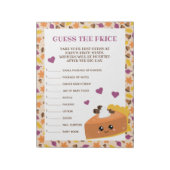 Cutie Pie Herfst Baby shower Raad de prijs Notitieblok (Gedraaid)