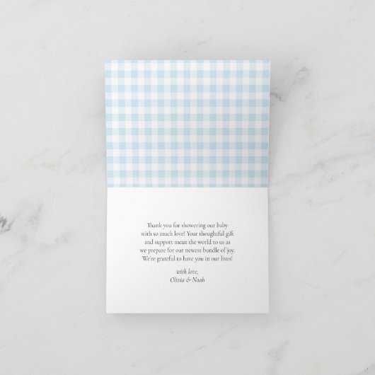 Cutie Pie Herfst Boy Baby shower Bedankt Card (Binnen)