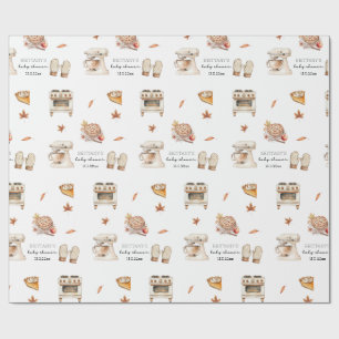 Cutie Pie is het bakken van de herfst Herfst Baby Cadeaupapier