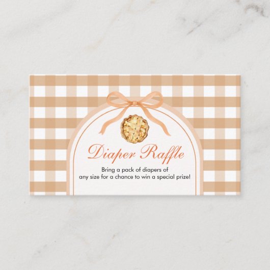 Cutie Pie is onderweg Baby shower Luier Raffle Informatiekaartje (Voorkant)