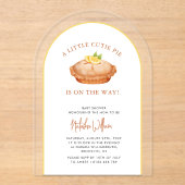 Cutie Pie Lemon Baby shower Acryl Uitnodiging Acryl Uitnodigingen (Voorkant)