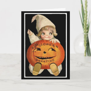 Cutie-Pie met pompoen - Halloween Kaart