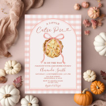 Cutie Pie Pastel Pink Bow Gingham Herfst Baby show