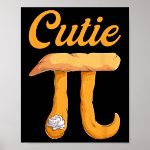 Cutie Pie Pi Dag Retro Wiskunde Lover Shirten Poster