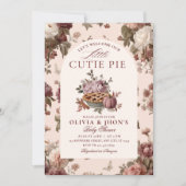 Cutie Pie Pompoen Bloemen Bow Uitnodiging (Voorkant)