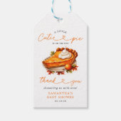 Cutie Pie Pompoen Herfst Baby shower Dank u Cadeaulabel (Voorkant)