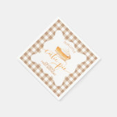 Cutie Pie pompoentaart Herfst plaid Eerste Verjaar Servet (Hoek)