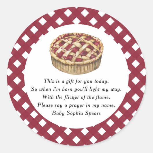 Cutie pie - Prière Candle Étiquette (Devant)