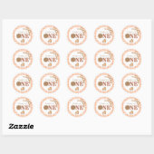 Cutie Pie Pumpkin 1st Birthday Ronde Sticker (Vel)
