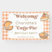 Cutie Pie Pumpkin Birthday Welcome Banner (Horizontaal)