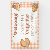 Cutie Pie Pumpkin Birthday Welcome Banner (Verticaal)