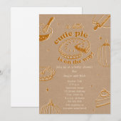 Cutie Pie Pumpkin Cardstock Neutral Baby Shower Kaart (Voorkant / Achterkant)