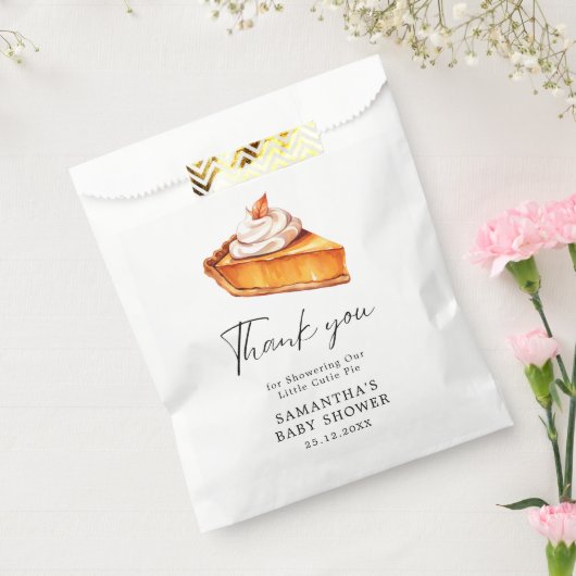 Cutie Pie Pumpkin Herfst Baby shower Bedankzakje (Gezegeld)
