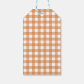 Cutie Pie Pumpkin Herfst Baby shower Gingham Cadeaulabel (Achterkant)