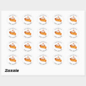 Cutie Pie Pumpkin Herfst Baby shower Ronde Sticker (Vel)
