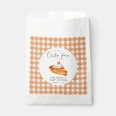 Cutie Pie Pumpkin Herfst Gingham Baby shower Bedankzakje (Voorkant)