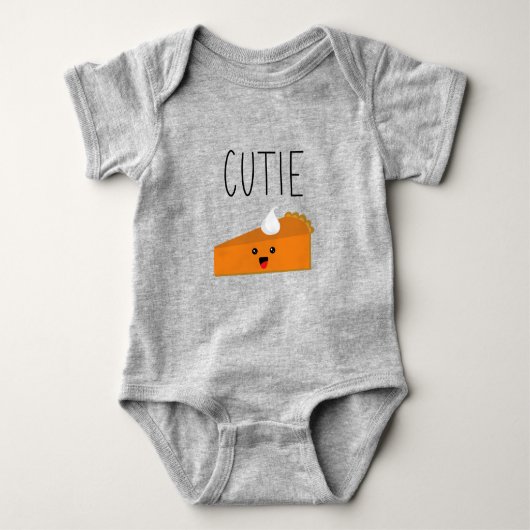 Cutie Pie Pumpkin Pie Baby Bodysuit (Voorkant)