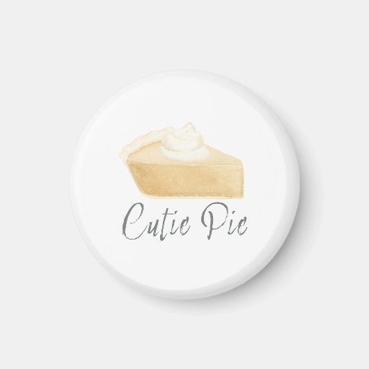 Cutie Pie Pumpkin Pie Magnet – Fall Shower Favor Magneet (Voorkant)