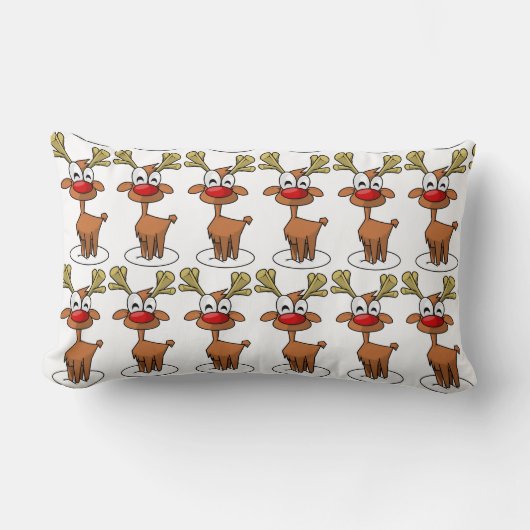 **CUTIE PIE REINDEER CARTOON** CHRISTMAS PILLOW KUSSEN (Voorkant)