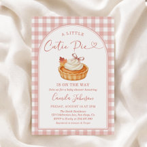 Cutie Pie Roze Gingham Herfst Babyborrel