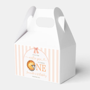 Cutie Pie Sinaasappel Gingham 1e verjaardag Bedankdoosjes