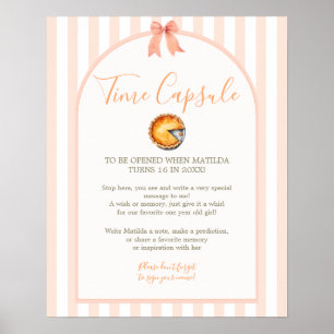 Cutie Pie Sinaasappel Gingham Time Capsule Poster