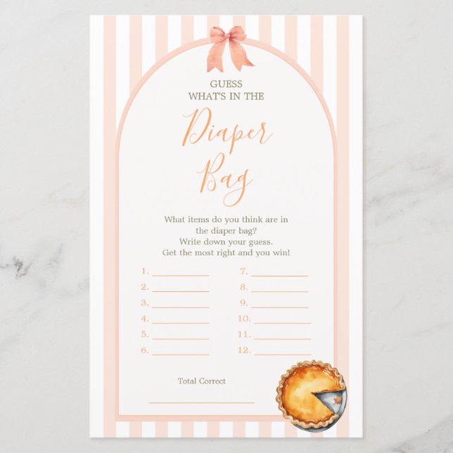 Cutie Pie Sinaasappel Gingham Wat zit er in luiert (Voorkant)