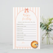 Cutie Pie Sinaasappel Gingham Wensen voor Baby (Staand voorkant)