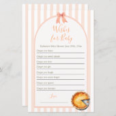 Cutie Pie Sinaasappel Gingham Wensen voor Baby (Voorkant / Achterkant)