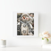 **CUTIE PIE SNOWMAN** CLOCK VIERKANTE KLOK (Huis)