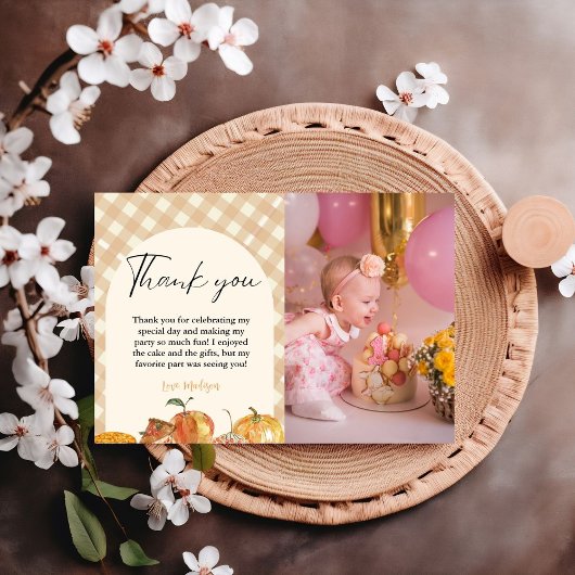 Cutie Pie Thanksgiving Carte de remerciements d'an